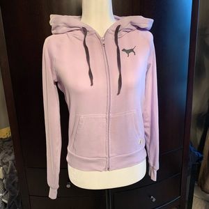 Pink Victoria’s Secret Women’s Zip Up Hoodie 🌺 Size XS